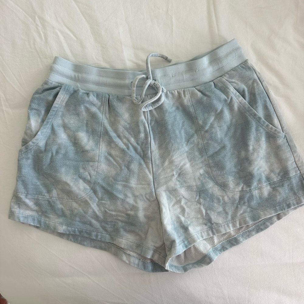Stars Above Soft Blue Athletic Shorts